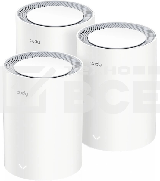 Бесшовный Mesh роутер Cudy M1800(3-Pack) AX1800 10/100/1000BASE-TX белый (упак.:3шт)