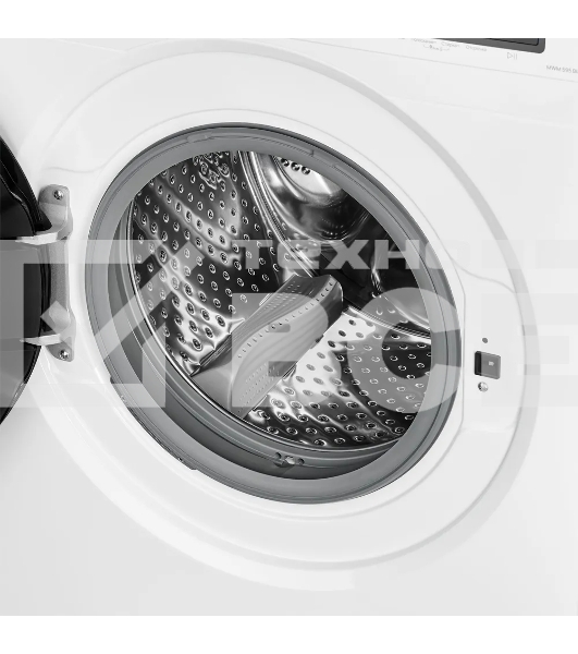 Стиральная машина MONSHER MWM 595 Blanc, High-Tech, загрузка 12 кг, 15 программ, 1400 об/мин. кнопочное/механическое управление, инверторный двигатель, отложенный старт, самодиагностика, блокировка от детей, энергоэффективность А+++, цвет белый