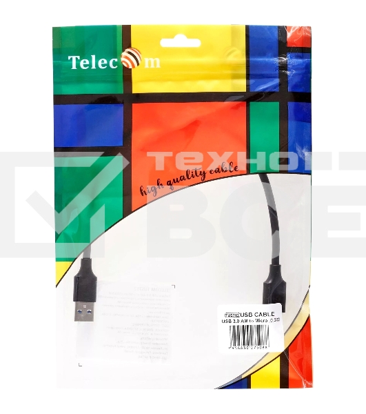 Кабель соединительный Telecom TUS712-0.3M USB3.0 Am-MicroBm 0.3m Telecom (TUS712-0.3M)