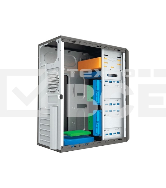 Компьютерный корпус без блока питания Foxline FL-302, ATX, 2x5.25EXT, 1x3.5EXT, 4x3.5INT, 2xUSB 2.0, HDA, w/o FAN, w/o PSU, NO pwr cord