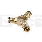 Тройник Y для быстросъемного соединения, латунный Профи ЧЕТЫРЕ СЕЗОНА, фото 1