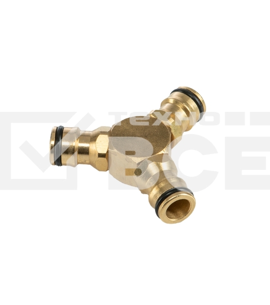 Тройник Y для быстросъемного соединения, латунный Профи ЧЕТЫРЕ СЕЗОНА