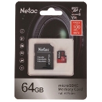 Флеш карта MicroSD card Netac P500 Extreme Pro 64Gb, retail version w/SD adapter, фото9