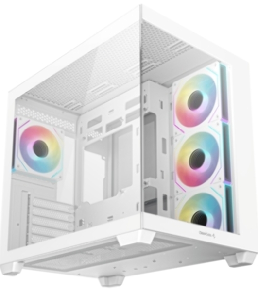 Компьютерный корпус Deepcool CG530 WH белый без БП ATX 2x120мм 2x140мм 2xUSB2.0 1xUSB3.0 audio bott PSU