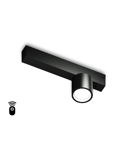 Управляемый светодиодный светильник для шинопровода Magnetic Ambrella light GL1242 BK черный IP20 7W 3000K-6400K 220V 24° D75*85 (Без ПДУ)