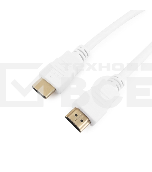 Кабель Cablexpert HDMI CC-HDMI4-W-10, 19M/19M, v2.0, медь, позол.разъемы, экран, 3 м, белый, пакет