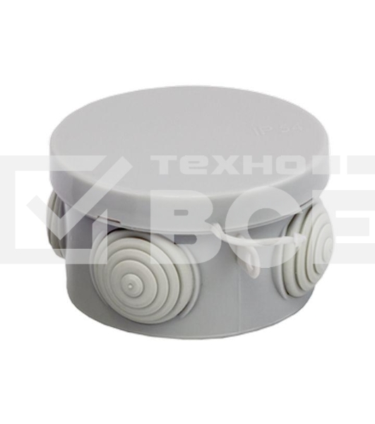 Коробка распаячная КМР-040-038 наружная с крышкой 65х40 АБС 4 мембранных ввода IP54 EKF plc-kmr-040-038