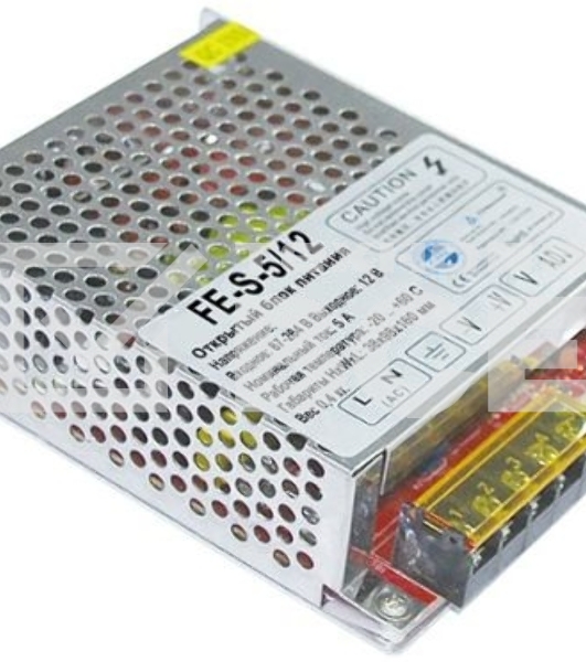 Открытый Блок питания. FE-S-5/12 87-264V, 12V