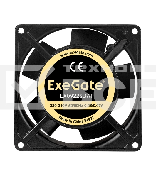 Вентилятор для корпуса ExeGate EX09225BAT черный, 92 мм, 2500 об/мин, 32 дБ