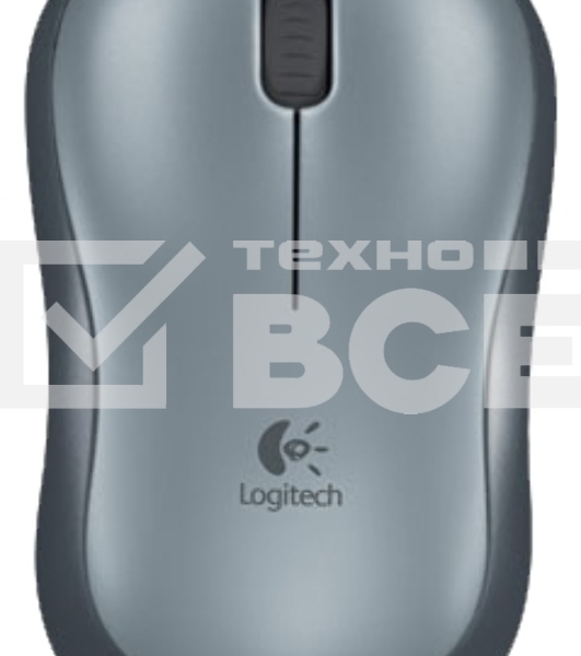 Мышь беспроводная Logitech M185 серый/черный, 1000 dpi, радиоканал, USB, кнопки - 3