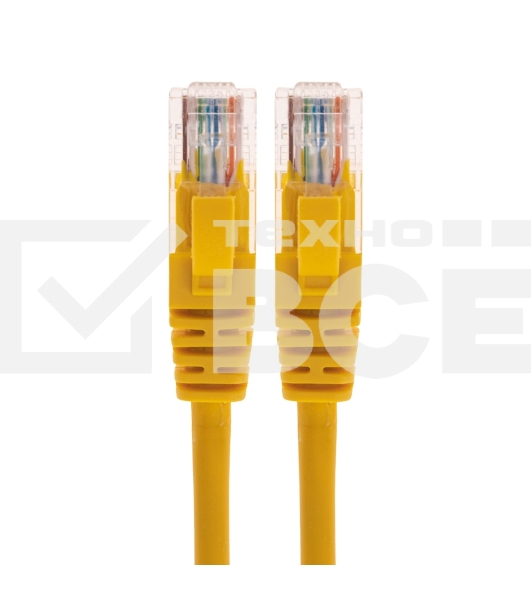 Патч-корд U/UTP, CAT 5e, RJ45-RJ45, 26AWG, LSZH, желтый, 0,3м  Rexant