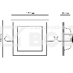 Светильник Glass кв 18W 1390lm 3000K 220-240V IP20 монт Ø155х155 200*200*30 с дек стек LED, фото 1