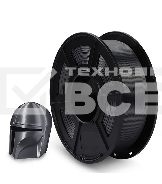 Филамент NVPrint Silk PLA+ Grey для 3D печати диаметр 1.75мм длина 330 метров масса 1 кг