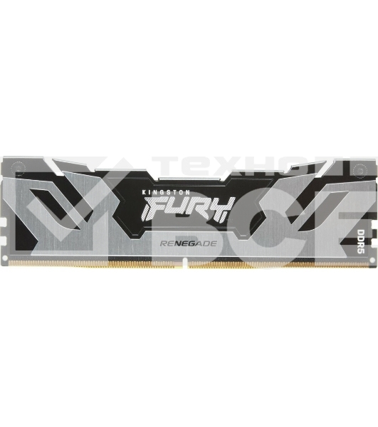 Оперативная память Kingston Fury Renegade, DDR5, 48GB (1x48GB), 6400MHz, CL32, DIMM, с радиатором, серебристый/черный