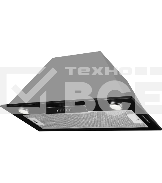 Встраиваемая вытяжка Kuppersberg INLINEA 70 BX ширина 70 см, отвод/рециркуляция, 1300 м3.ч, черный/нержавеющая сталь