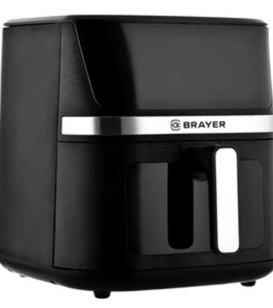 Аэрогриль Brayer 2038BR черный, 1600 Вт, 7 л, сенсор, 12 программ