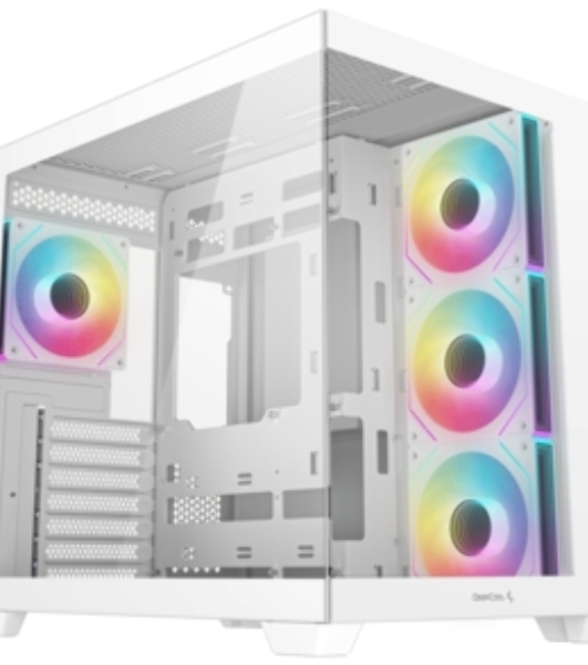 Компьютерный корпус Deepcool CG530 WH белый без БП ATX 2x120мм 2x140мм 2xUSB2.0 1xUSB3.0 audio bott PSU