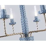 Люстра Ambrella light LH53124/6 GD/WH/GB золото/белый/серо-синий 10W 3000K D660*1120, фото5