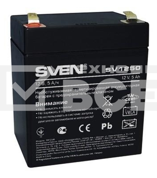 Батарея Sven SV1250 (12V 5Ah)
