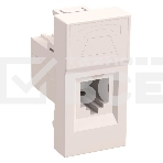 Розетка телефонная RJ-11 Iek (CKK-40D-RT1-K01) РКФ-10-00-П кат.3 (на 1 модуль) ПРАЙМЕР белая, фото 1