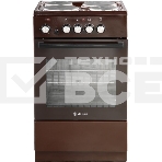 Плита электрическая De Luxe 5004.18э-014 коричневый, конфорок 4 шт, духовка 43 л, 50 см x 85 см x 50 см, фото 1