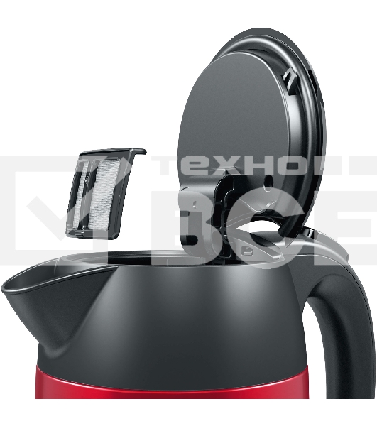 Чайник электрический Bosch TWK3P424 1.7л. 2400Вт красный (корпус: нержавеющая сталь)