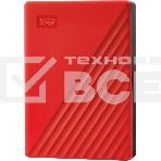 Накопитель Portable HDD 5TB WD My Passport (Red), USB 3.2 Gen1, 107x75x19mm, 210g /12 мес./, фото2