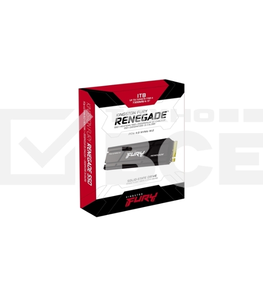 Накопитель SSD Kingston Fury Renegade, 1Tb, PCIe 4.0 x4, M.2 2280, NVMe, R/W 7300/6000, с радиатором