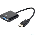Адаптер Filum HDMI - VGA, 0.15 м., разъемы: HDMI A male-VGA female-mini jack female, пакет. (FL-A-HM-VGAF-mjack-0.15M), фото 1