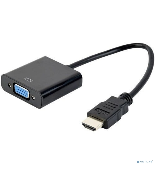 Адаптер Filum HDMI - VGA, 0.15 м., разъемы: HDMI A male-VGA female-mini jack female, пакет. (FL-A-HM-VGAF-mjack-0.15M)