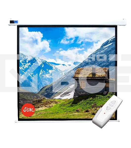 Экран 250x250см Motoscreen 1:1 настенно-потолочный рулонный (моторизованный) 139' фибергласс