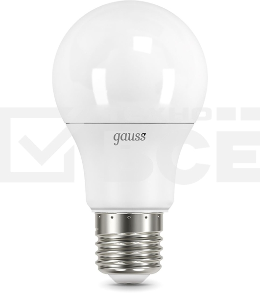 Лампа светодиодная Gauss A60 12Вт цок.:E27 шар 220B 4100K св.свеч.бел.нейт. A60 (упак.:10шт) (102502212)