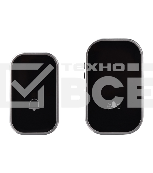 Беспроводной дверной звонок кинетический NoBattCall 38 мелодий 150м IP68 черный REXANT