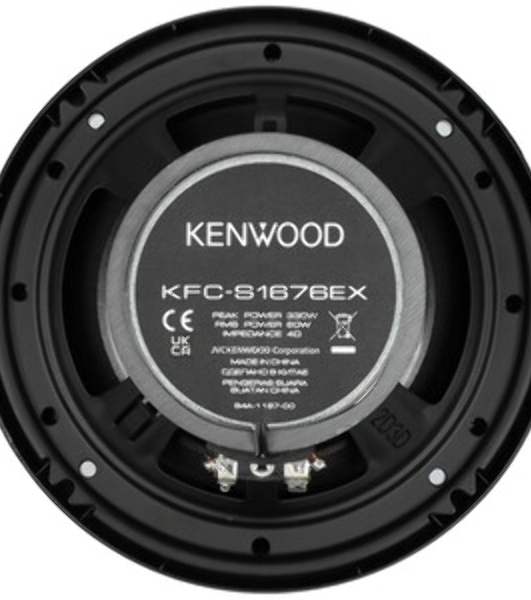Колонки автомобильные Kenwood KFC-S1676EX 330Вт 87дБ 4Ом 16см (6.5дюйм) (ком.:2кол.) коаксиальные