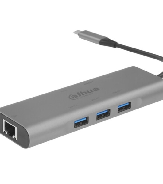 USB-концентратор Dahua TC38, USB Type-C, USB 3.0 + HDMI + RJ45 + SD/TF + PD Docking Station, USB