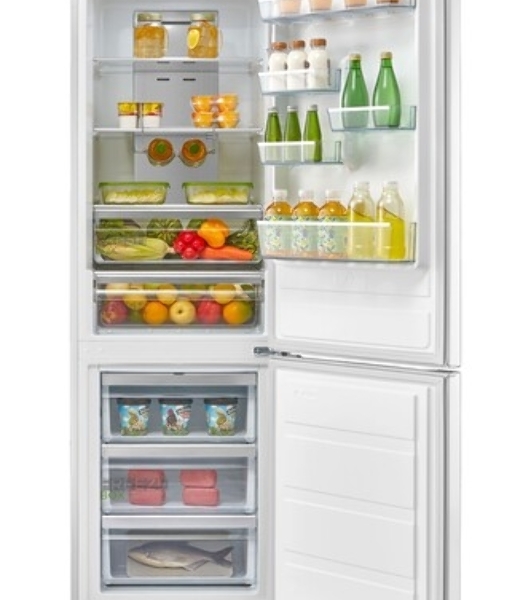 Холодильник Midea MDRB519MGE01ID белый двухкамерный 263/123л морозилка снизу, No Frost