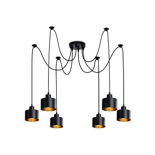 Светильник Ambrella light TR8132/6 BK черный E27*6 max 40W D700*800