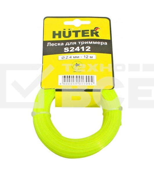 Леска для садовых триммеров Huter S2412 d=2.4мм L=12м для Huter GGT-800S(T)/1000S(T)/1300S(T)/1500S(T) (71/2/12)