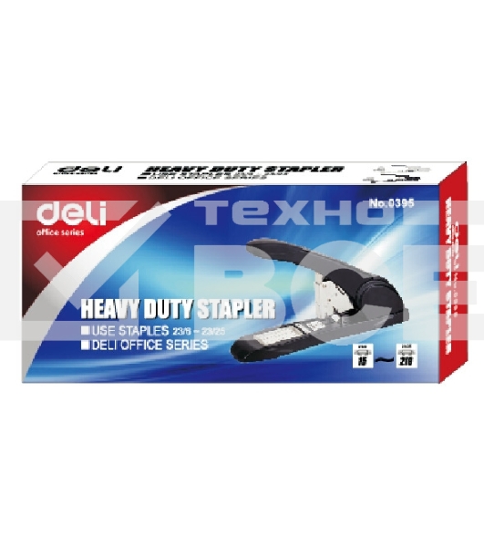 Степлер мощный Deli E0395 23/6 23/8 23/10 23/13 23/15 23/17 23/20 23/23 (210 листов), ассорти, 100 скоб, коробка