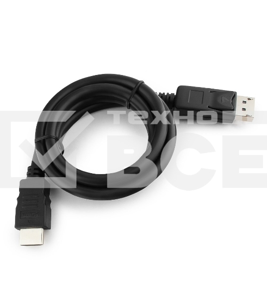 Кабель DisplayPort-HDMI Gembird/Cablexpert 1м, 20M/19M, черный, экран, пакет(CC-DP-HDMI-1M)