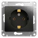 Механизм розетки 1-м Glossa 16А с заземл. антрацит SchE GSL000743, фото 1