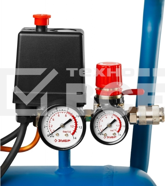 Компрессор Зубр ЗКПМ-240-50-1.5 воздушный поршневой масл. прямой привод 240л/мин 50л 8атм 1500Вт