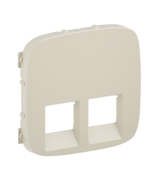 Лицевая панель для двойных телефонных/информационных розеток. Valena ALLURE.  Слоновая кость Valena ALLURE. 