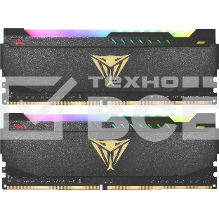Оперативная память Patriot Viper Steel, DDR4, 16GB (2x8GB), 3200MHz, CL18, с радиатором, RGB, черный