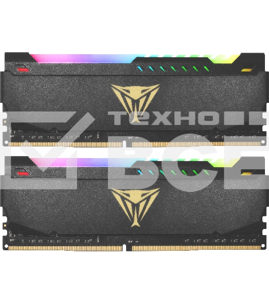 Оперативная память Patriot Viper Steel, DDR4, 16GB (2x8GB), 3200MHz, CL18, с радиатором, RGB, черный