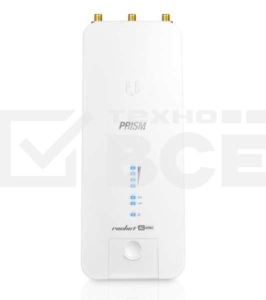 Точка доступа UBIQUITI RP-5AC-Gen2 Rocket 5AC PRISM Gen 2 Радиоустройство 5 ГГц, PtMP/PtP, airMAX ac, 2x RP-SMA, фильтры airPrism, GPS Sync