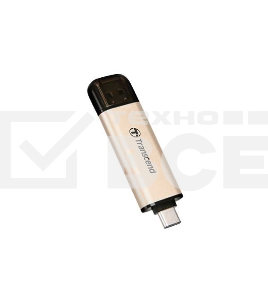 Флеш диск Transcend USB 256GB, JETFLASH USB3.2, TLC, High Speed, Type-C и Type A (420/400 МБ/с)