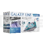 Утюг Galaxy Line GL 6127, бирюзовый, паровой, 2200 Вт, постоянный пар 50 г/мин, паровой удар 170 г/мин, функции: самоочистка, антикапля, антинакипь, функция увлажнения, вертикальное отпаривание, защита от перегрева, индикатор нагрева, керамическое покрыти, фото 1