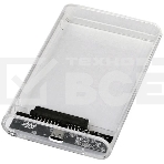 Внешний корпус для HDD/SSD AgeStar 3UB2P6C SATA III пластик прозрачный 2.5', фото 1