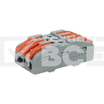 Клемма СМК Rexant 222-423 проходная 3 полюса (0,08-4 мм²), серая (5 шт./уп.), фото2